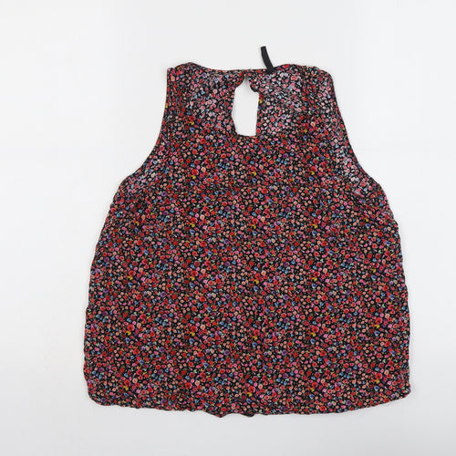 Stradivarius Womens Multicoloured Floral Polyester Basic Blouse Size M Boat Neck
