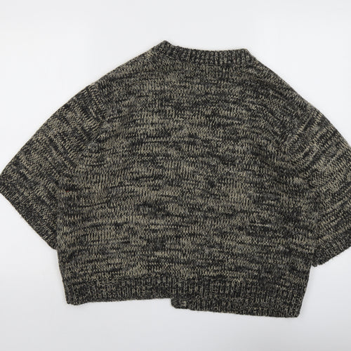 Marks and Spencer Womens Brown V-Neck Acrylic Cardigan Jumper Size 18