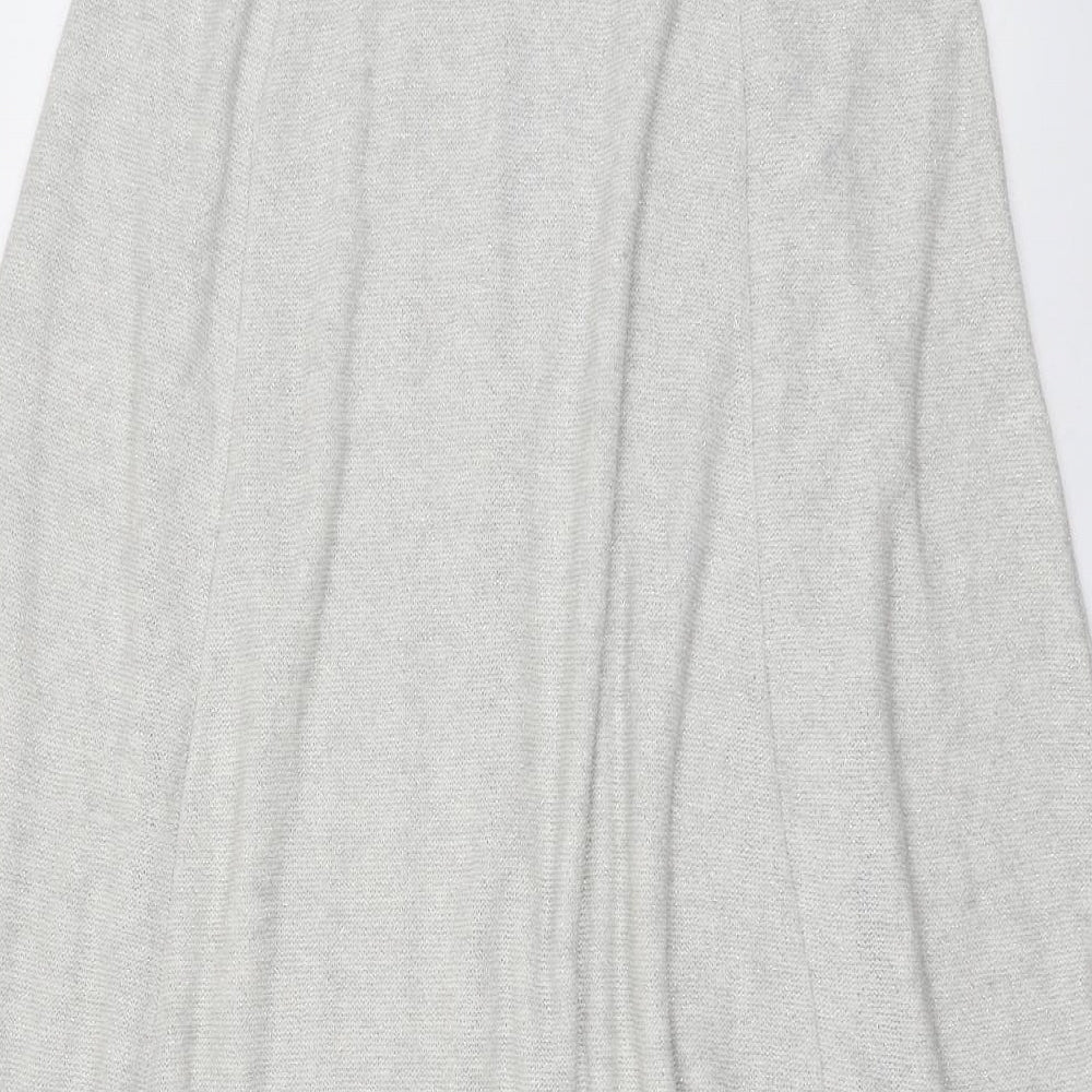 Zara Womens Grey Polyester Swing Skirt Size S