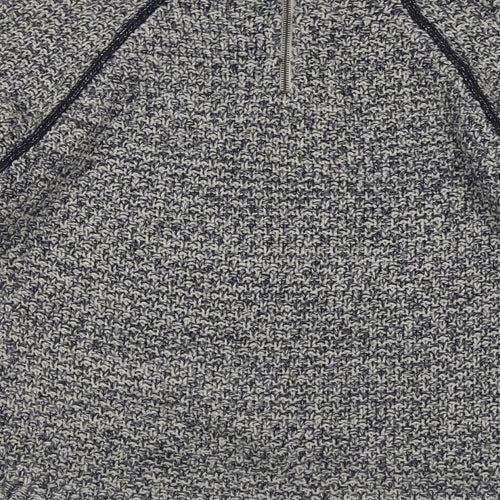 Marks and Spencer Womens Blue Round Neck Acrylic Pullover Jumper Size 14