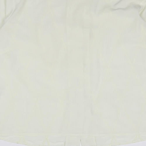 Damart Womens Ivory Polyester Basic Button-Up Size 20 Collared