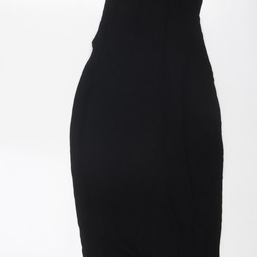 Missguided Womens Black Polyester Bodycon Size 8 Halter Pullover