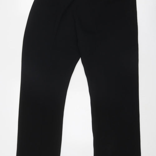 St Bernard Womens Black Polyester Chino Trousers Size 14 Regular Zip