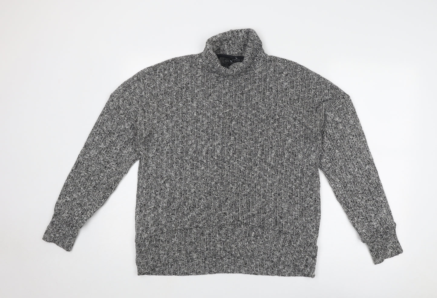 Topshop Womens Grey High Neck Polyester Pullover Jumper Size 10