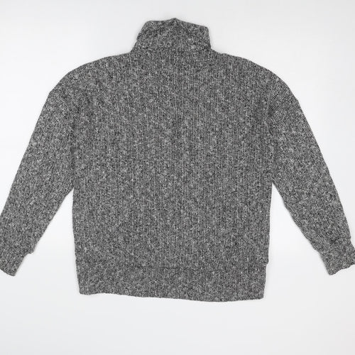 Topshop Womens Grey High Neck Polyester Pullover Jumper Size 10