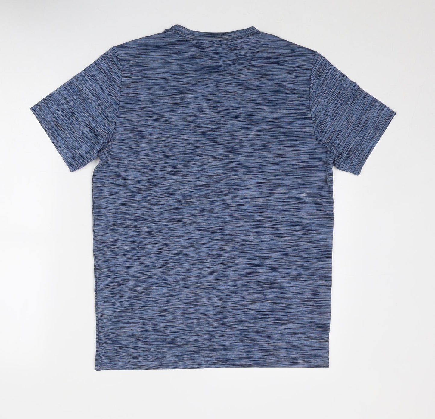 Align Boys Blue Geometric Polyester Basic T-Shirt Size 14-15 Years Round Neck Pullover