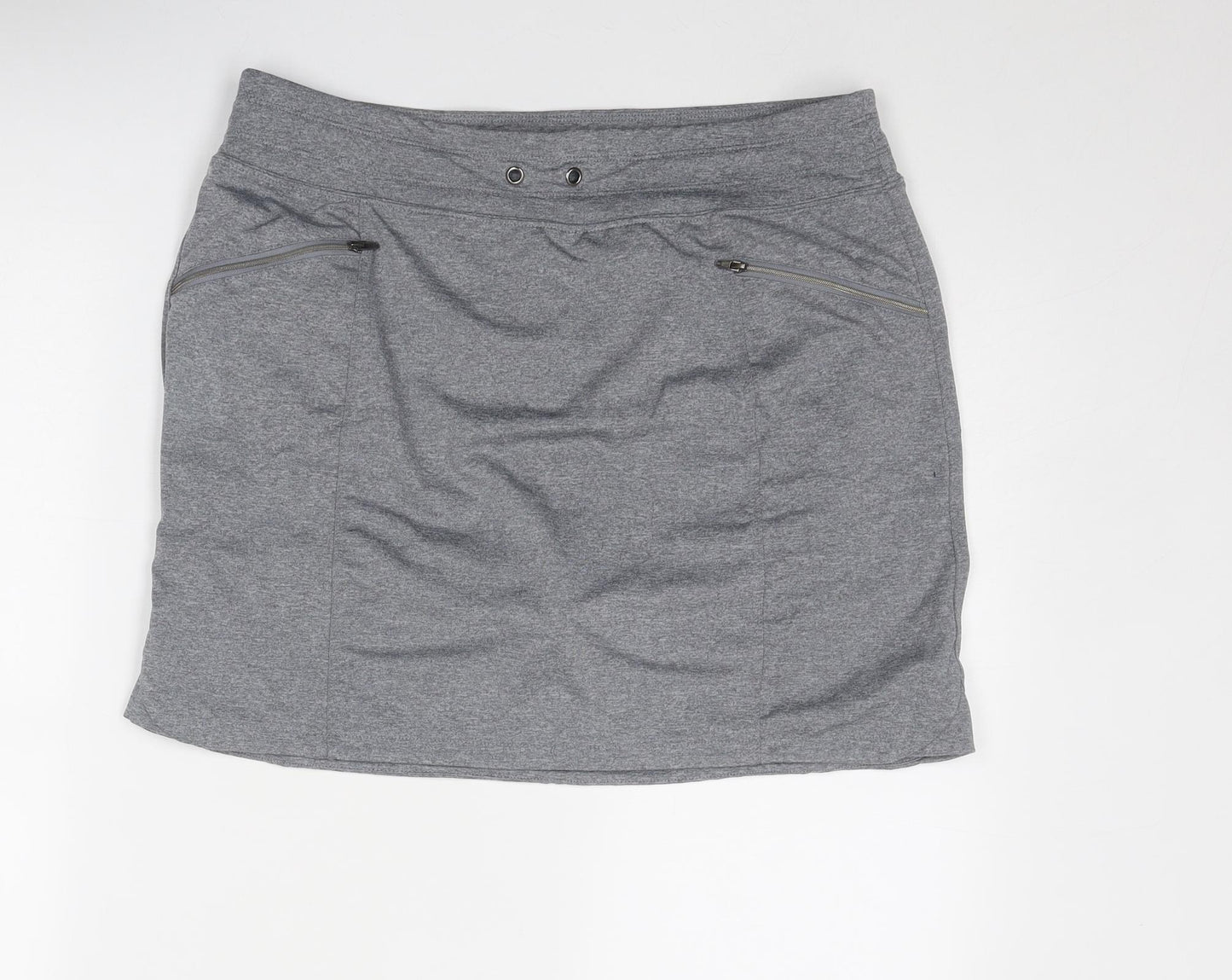 Tangerine Womens Grey Polyester Skort Size L - Size L-XL