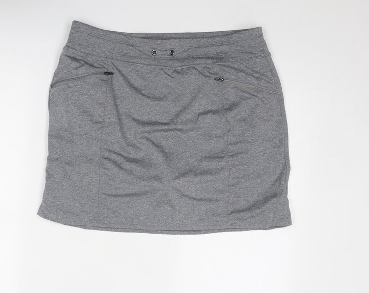 Tangerine Womens Grey Polyester Skort Size L - Size L-XL