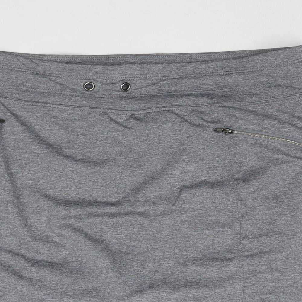 Tangerine Womens Grey Polyester Skort Size L - Size L-XL