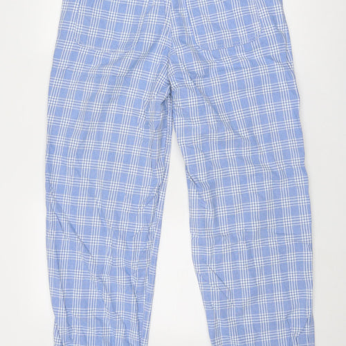ASOS Womens Blue Plaid Cotton Straight Jeans Size 12 Regular Zip