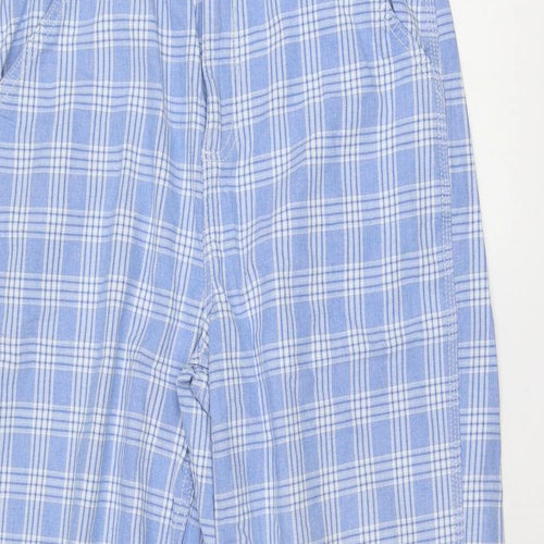 ASOS Womens Blue Plaid Cotton Straight Jeans Size 12 Regular Zip