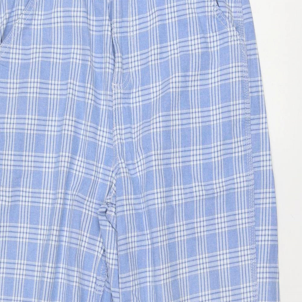ASOS Womens Blue Plaid Cotton Straight Jeans Size 12 Regular Zip