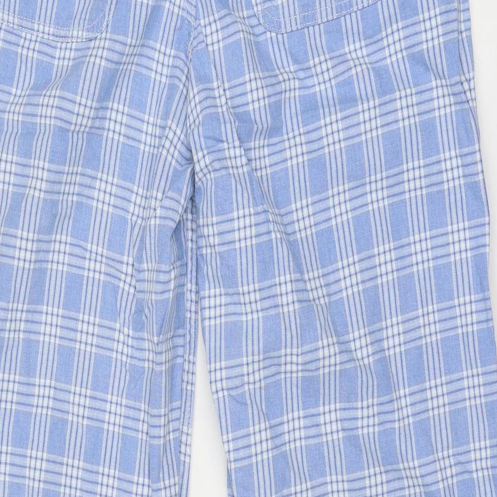 ASOS Womens Blue Plaid Cotton Straight Jeans Size 12 Regular Zip
