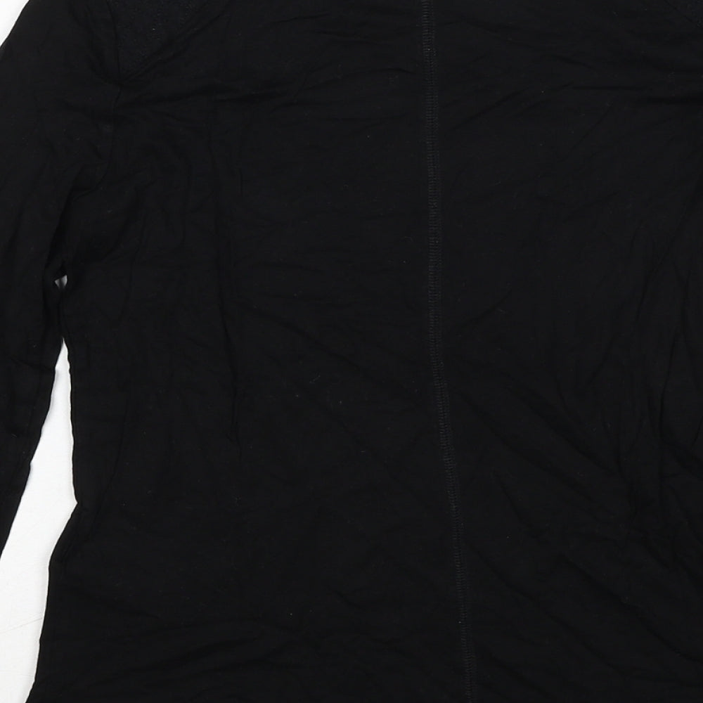 Banana Republic Womens Black Viscose Basic Blouse Size S Round Neck