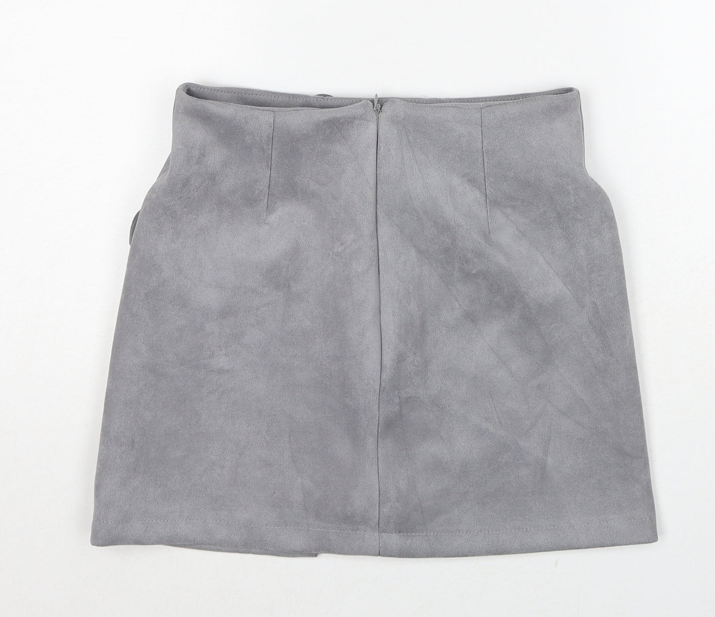 Vestidos Womens Grey Cotton Cargo Skirt Size S Zip