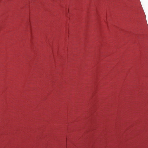 St.Bernard Womens Red Polyester A-Line Skirt Size 20 Zip - Belt Included