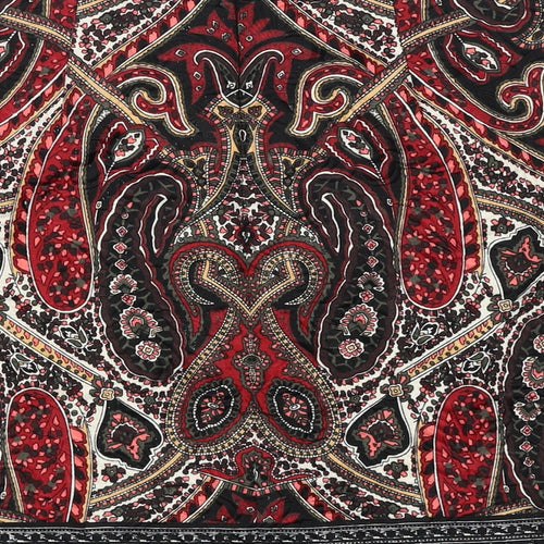 Oasis Womens Multicoloured Paisley Polyester A-Line Skirt Size 10 Zip