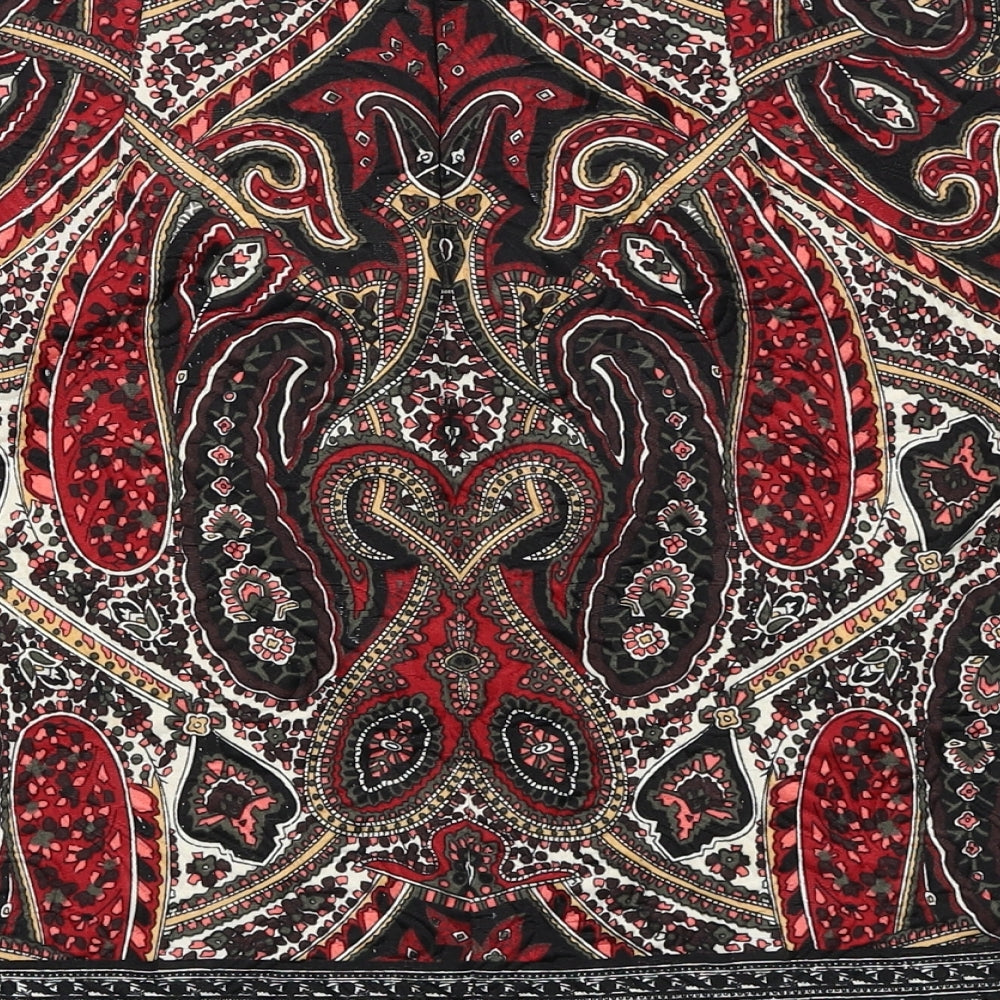 Oasis Womens Multicoloured Paisley Polyester A-Line Skirt Size 10 Zip