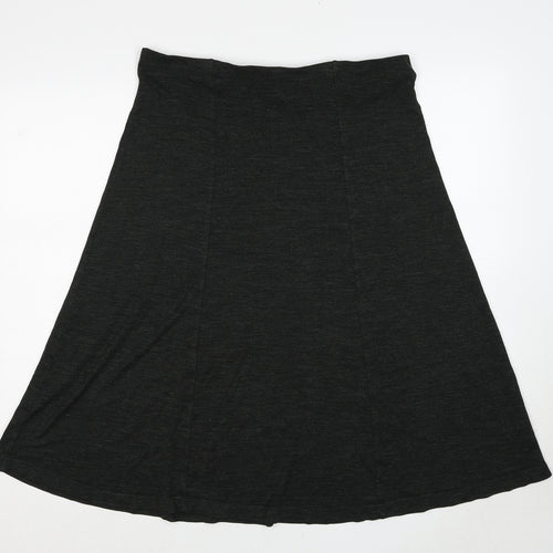 Country Casuals Womens Grey Polyester Swing Skirt Size 34 in