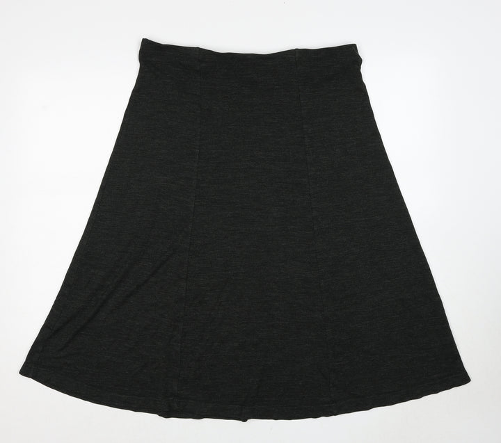 Country Casuals Womens Grey Polyester Swing Skirt Size 34 in