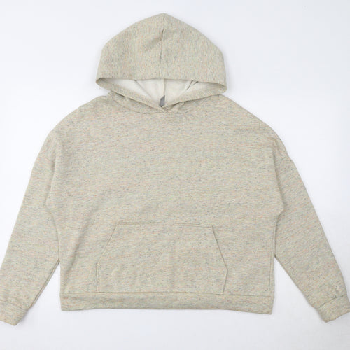 ASOS Womens Beige Cotton Pullover Hoodie Size 10 Pullover