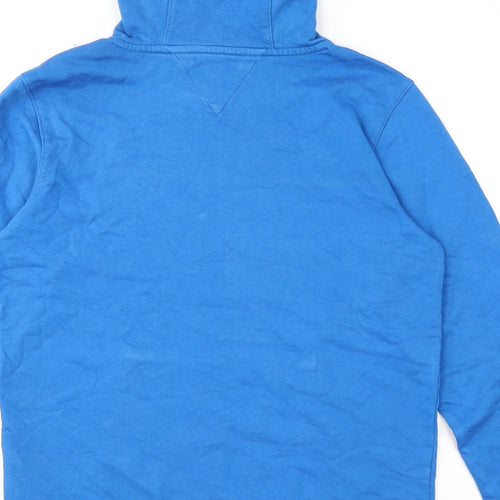 Tommy Hilfiger Boys Blue Cotton Pullover Hoodie Size 16 Years Pullover