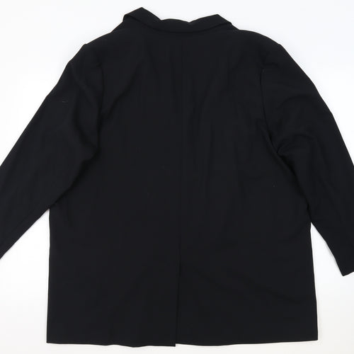 Marks and Spencer Womens Black Polyester Jacket Blazer Size 22