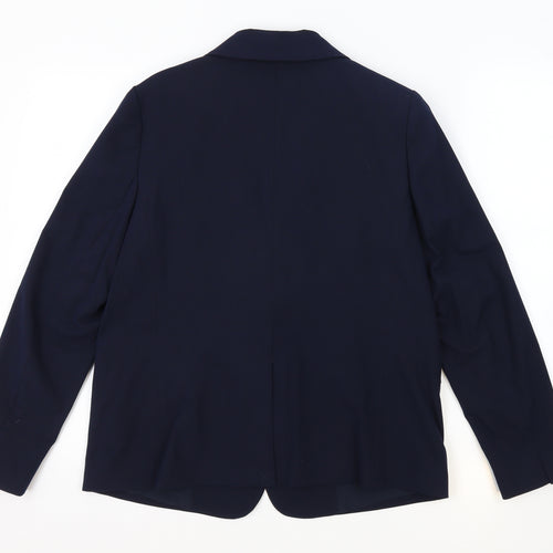 Marks and Spencer Womens Blue Polyester Jacket Suit Jacket Size 14