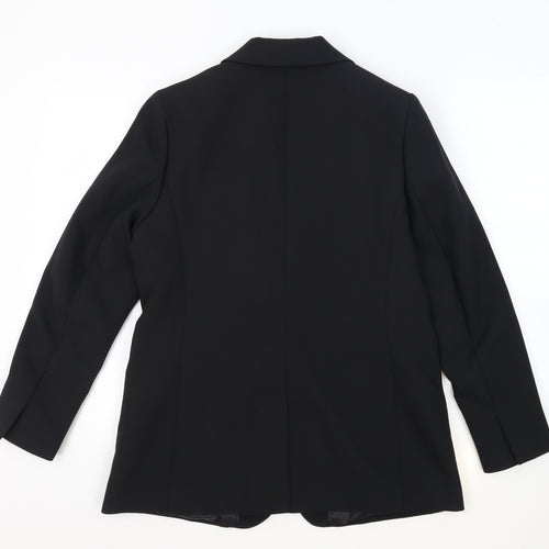 Marks and Spencer Womens Black Polyester Jacket Blazer Size 14