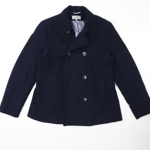 Marks and Spencer Womens Blue Jacket Size 12 Button