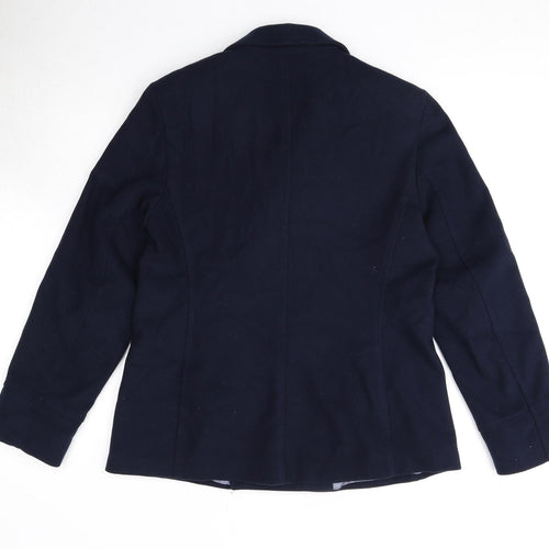Marks and Spencer Womens Blue Jacket Size 12 Button