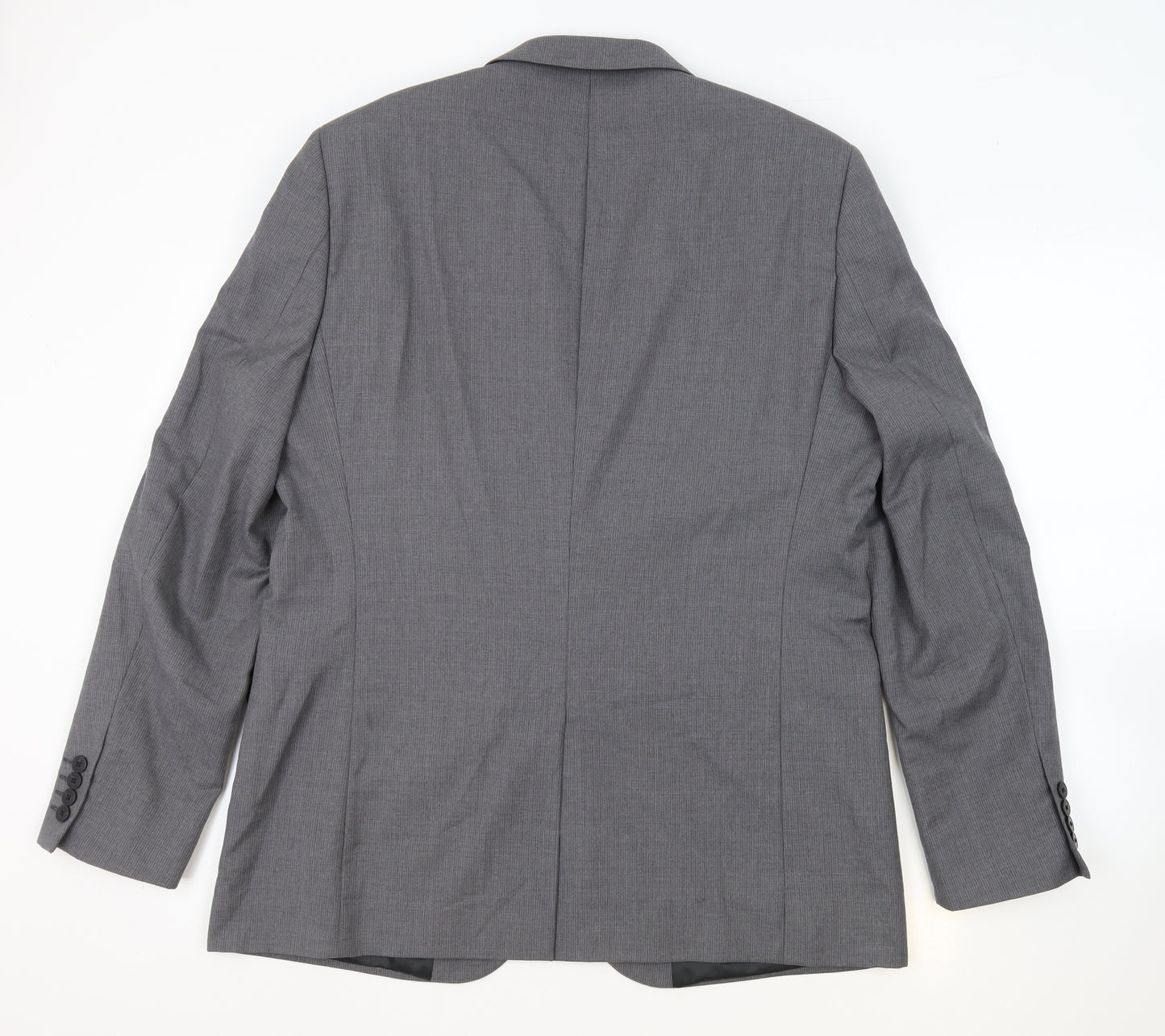 Jaeger Mens Grey Wool Jacket Suit Jacket Size 44 Regular