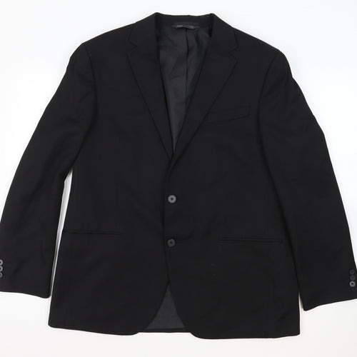 Skopes Mens Black Polyester Jacket Suit Jacket Size 42 Regular