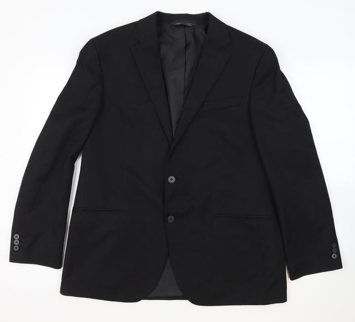 Skopes Mens Black Polyester Jacket Suit Jacket Size 42 Regular