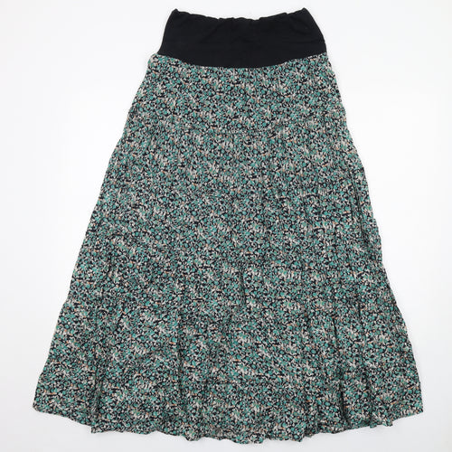 Nomads Womens Green Floral Cotton Peasant Skirt Size S