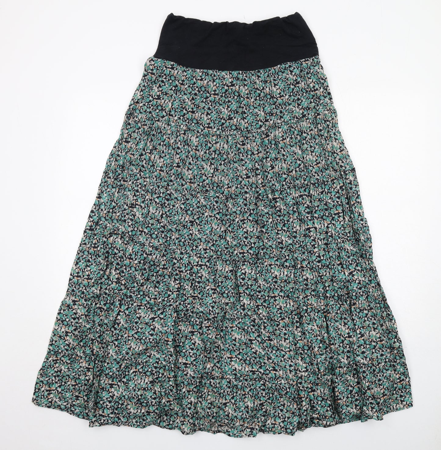 Nomads Womens Green Floral Cotton Peasant Skirt Size S