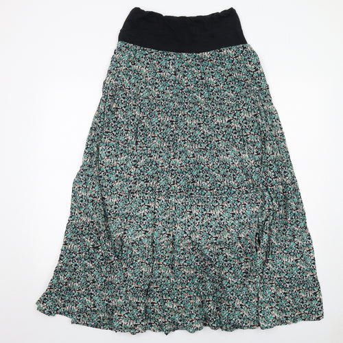 Nomads Womens Green Floral Cotton Peasant Skirt Size S