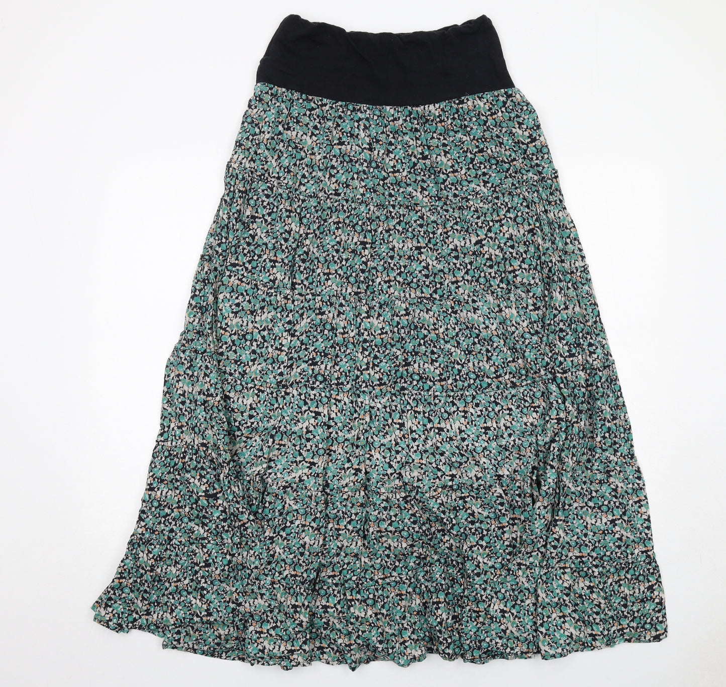 Nomads Womens Green Floral Cotton Peasant Skirt Size S