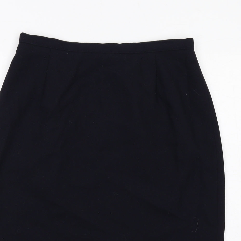 Annie Brooks Womens Blue Polyester A-Line Skirt Size 14 Zip