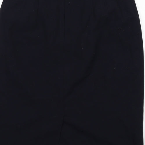 Annie Brooks Womens Blue Polyester A-Line Skirt Size 14 Zip