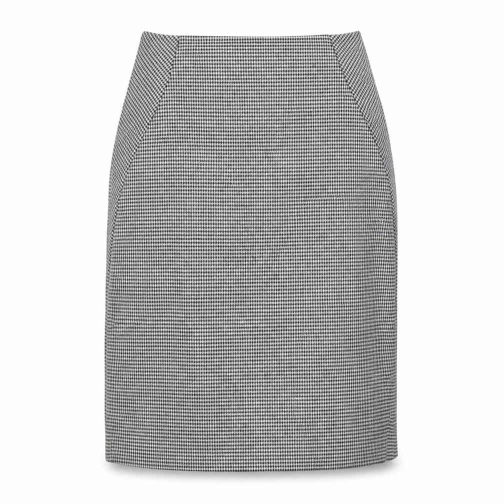 Miss Selfridge Womens Black Geometric Polyester A-Line Skirt Size 10 Zip