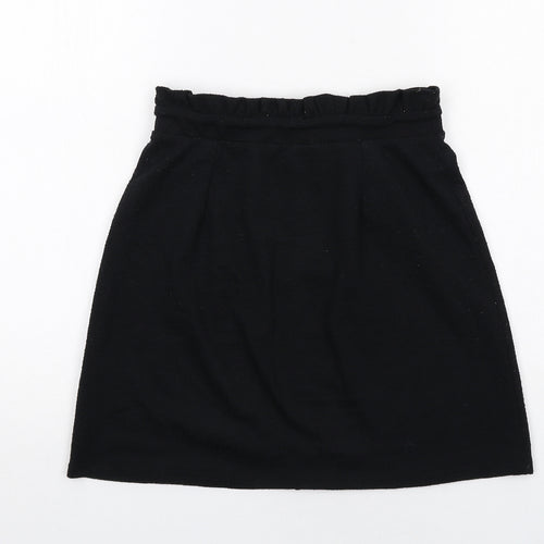 New Look Womens Black Polyester A-Line Skirt Size 8
