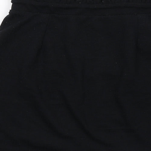 New Look Womens Black Polyester A-Line Skirt Size 8