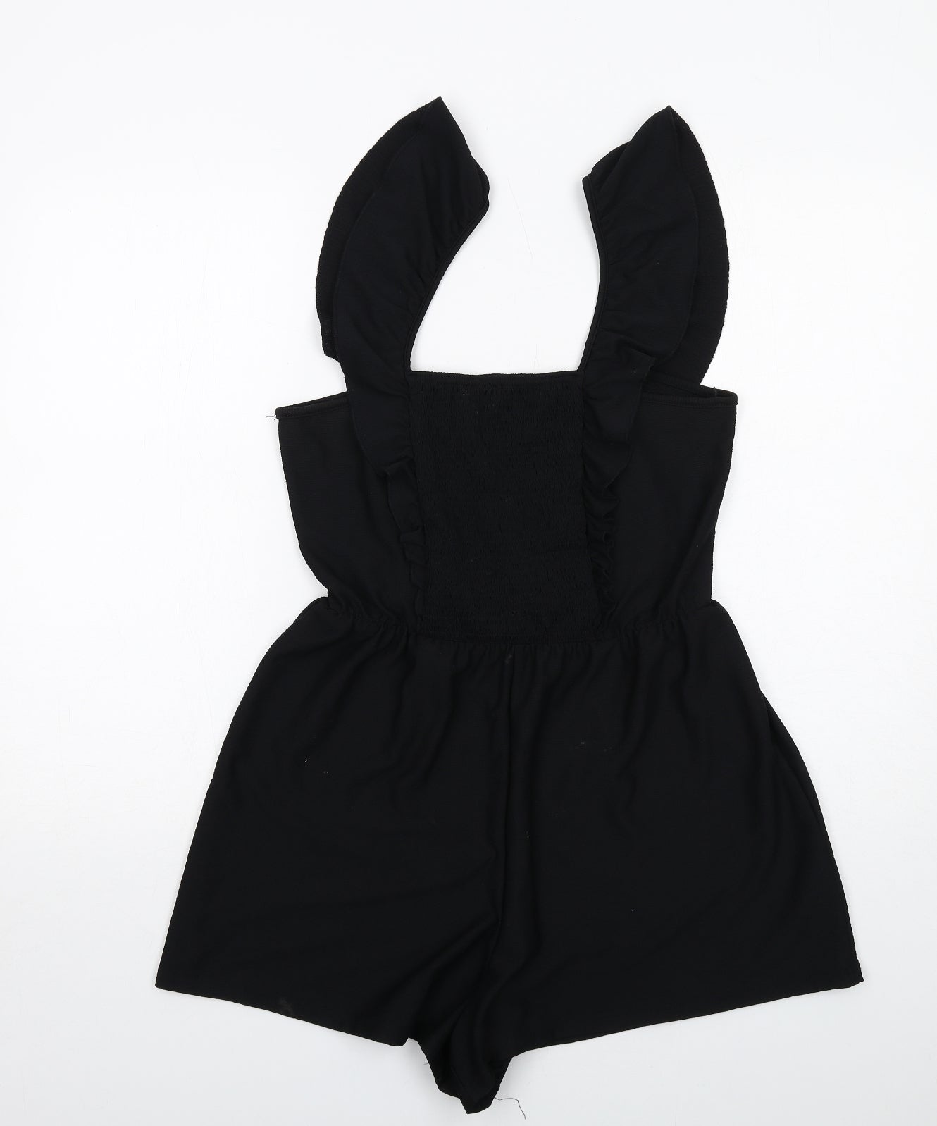 River Island Womens Black Polyester Playsuit One-Piece Size 12 Pullover