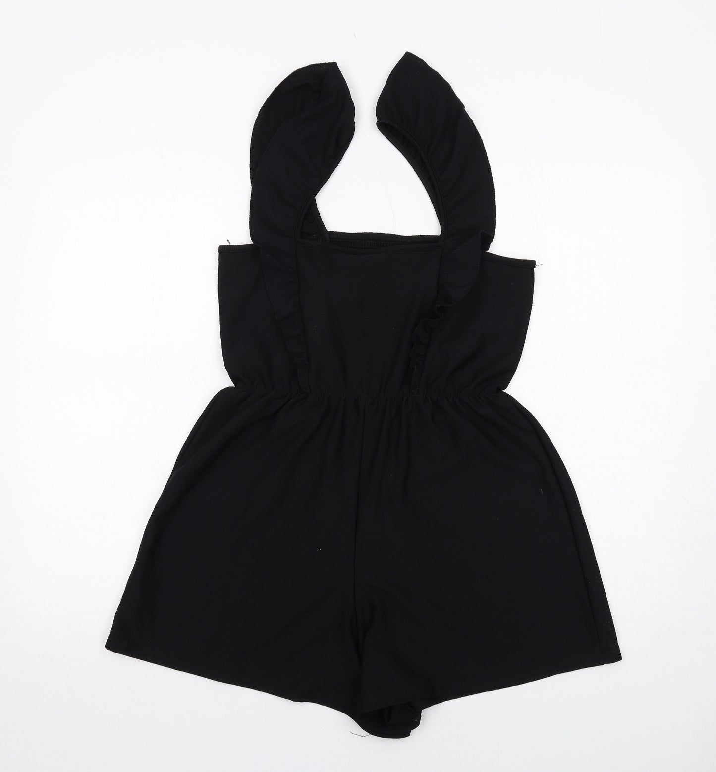 River Island Womens Black Polyester Playsuit One-Piece Size 12 Pullover