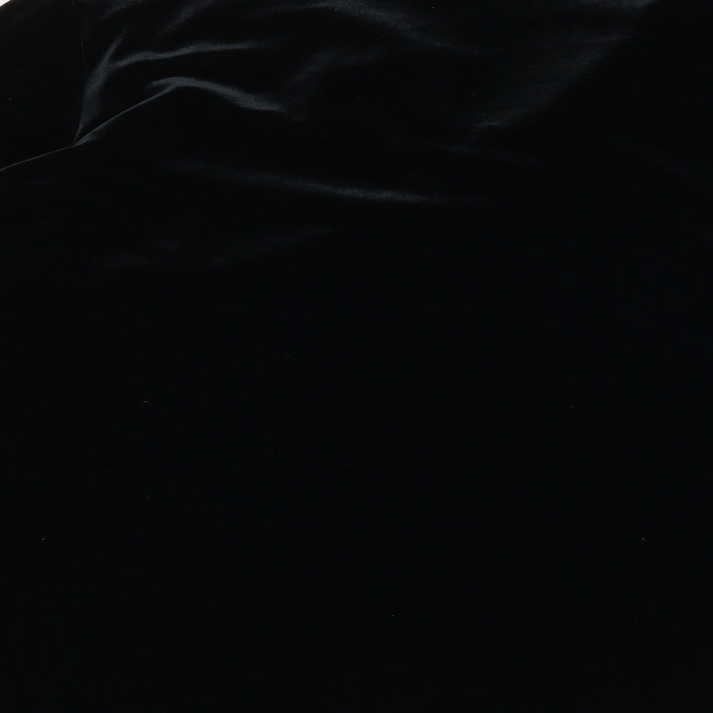 Marks and Spencer Womens Black Polyester Basic Blouse Size 20 V-Neck