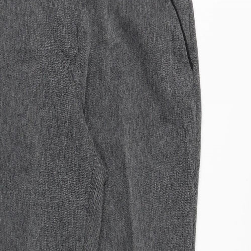 Dorothy Perkins Womens Grey Polyester Chino Trousers Size 6 Regular Zip