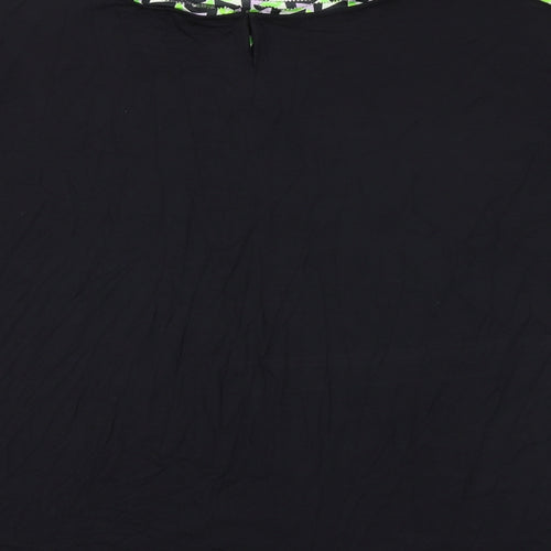 Marks and Spencer Womens Green Geometric Viscose Basic Blouse Size 24 Boat Neck