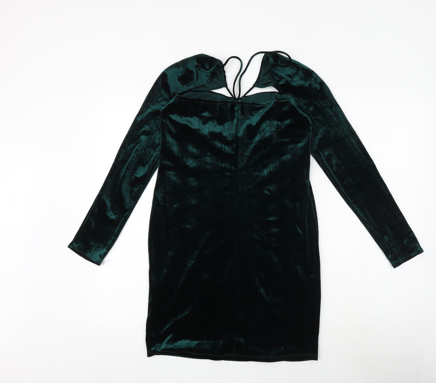 Zara Womens Green Polyester A-Line Size M Sweetheart Pullover