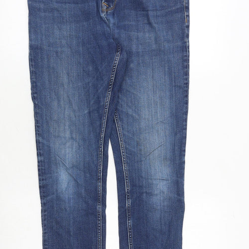 Jack Wills Mens Blue Cotton Skinny Jeans Size 32 in L32 in Regular Zip